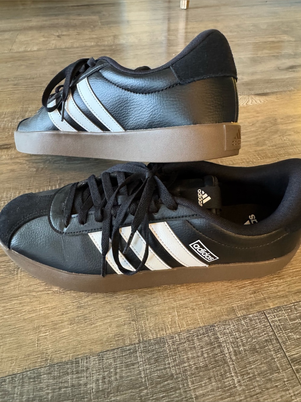 NEW Adidas VL Court 3.0 Black White Gum Men's Sz 11